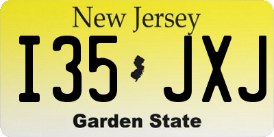 NJ license plate I35JXJ