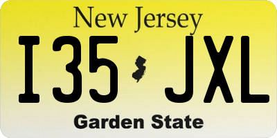 NJ license plate I35JXL
