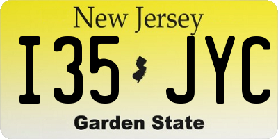 NJ license plate I35JYC