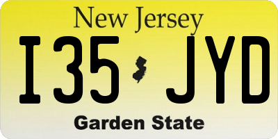 NJ license plate I35JYD