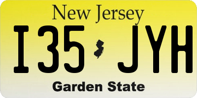NJ license plate I35JYH