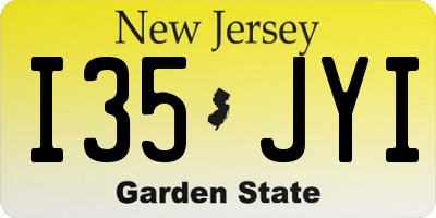 NJ license plate I35JYI