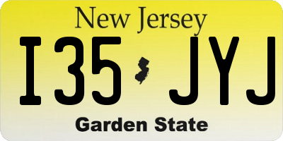 NJ license plate I35JYJ