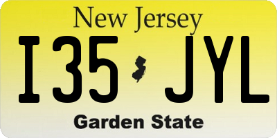 NJ license plate I35JYL