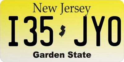 NJ license plate I35JYO