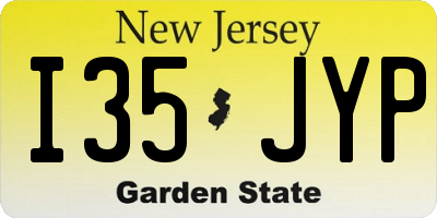 NJ license plate I35JYP