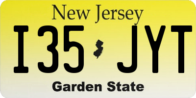 NJ license plate I35JYT