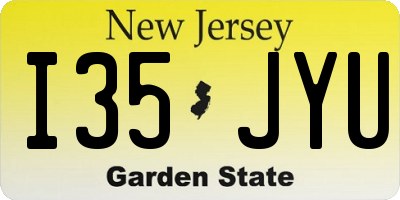NJ license plate I35JYU