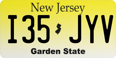 NJ license plate I35JYV