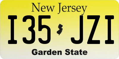 NJ license plate I35JZI