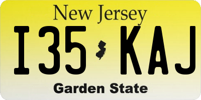 NJ license plate I35KAJ