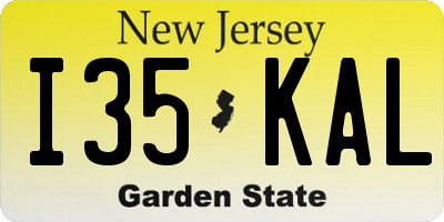 NJ license plate I35KAL