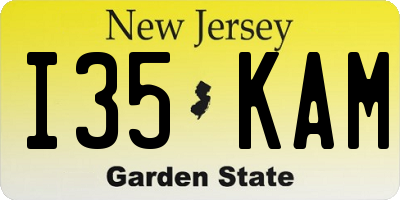 NJ license plate I35KAM