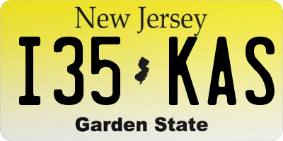 NJ license plate I35KAS