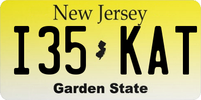 NJ license plate I35KAT