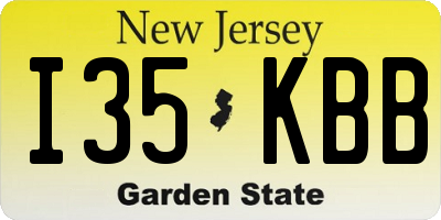 NJ license plate I35KBB