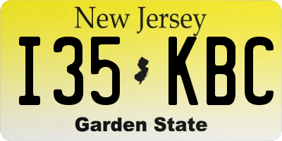 NJ license plate I35KBC