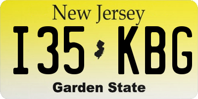 NJ license plate I35KBG
