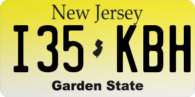NJ license plate I35KBH