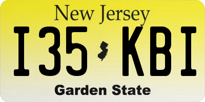 NJ license plate I35KBI