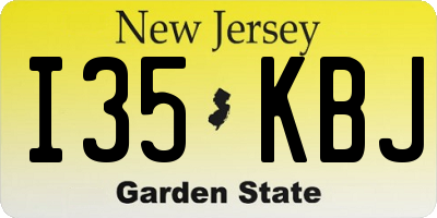 NJ license plate I35KBJ