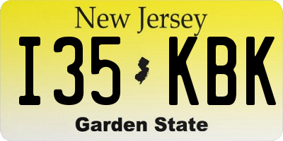 NJ license plate I35KBK