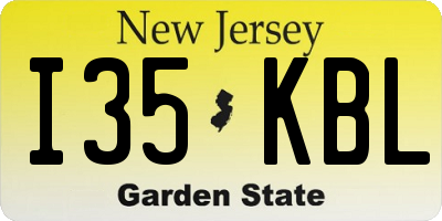 NJ license plate I35KBL