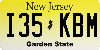 NJ license plate I35KBM