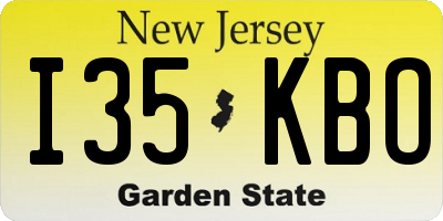 NJ license plate I35KBO