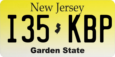 NJ license plate I35KBP