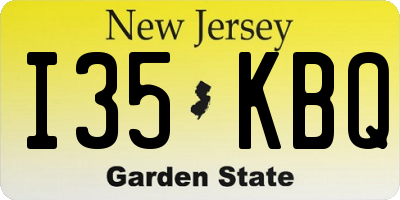 NJ license plate I35KBQ