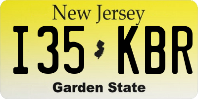 NJ license plate I35KBR