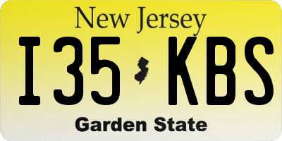 NJ license plate I35KBS