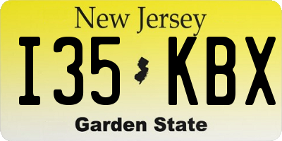 NJ license plate I35KBX
