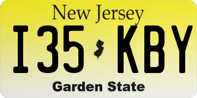 NJ license plate I35KBY
