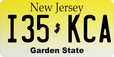 NJ license plate I35KCA