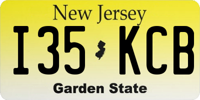 NJ license plate I35KCB