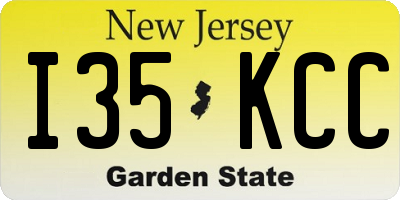 NJ license plate I35KCC