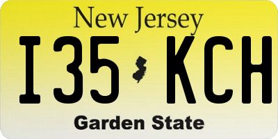 NJ license plate I35KCH