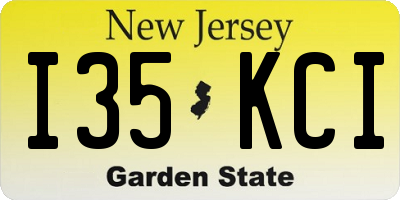 NJ license plate I35KCI