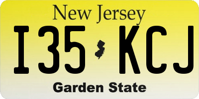 NJ license plate I35KCJ