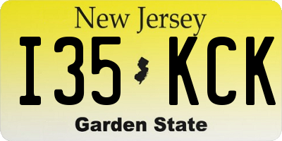 NJ license plate I35KCK