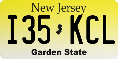 NJ license plate I35KCL