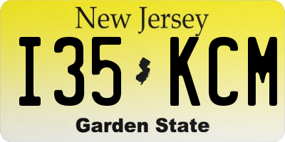 NJ license plate I35KCM