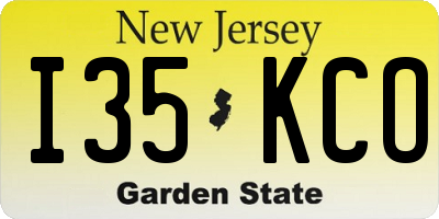 NJ license plate I35KCO