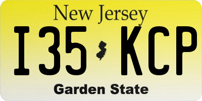 NJ license plate I35KCP