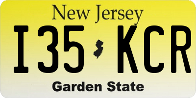 NJ license plate I35KCR