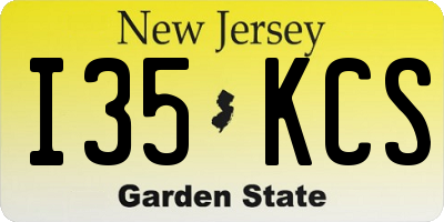 NJ license plate I35KCS