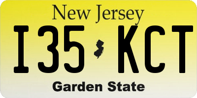 NJ license plate I35KCT