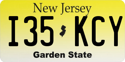 NJ license plate I35KCY